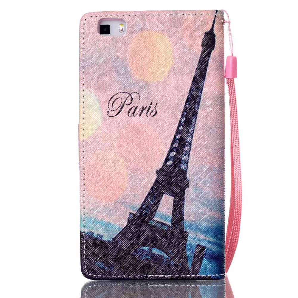 Huawei P8 LITE case wallet leather case printed