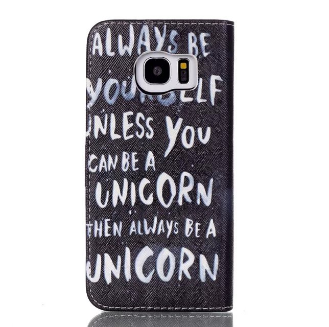 Galaxy S7 Edge case wallet leather case printed