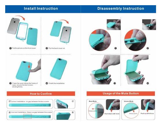 iPhone 6 Plus 6s Plus waterproof dirt proof slim case