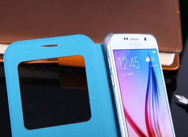 Samsung Galaxy S6 case Leather Flip window case Samsung Galaxy S6 case Leather Flip window case