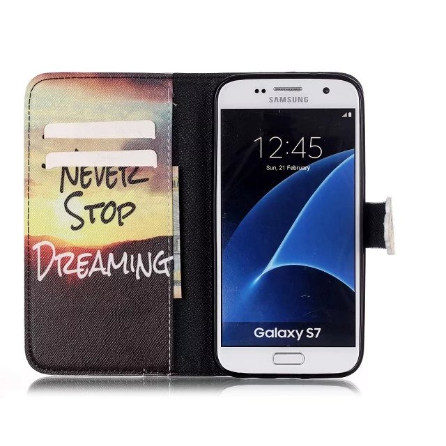 Galaxy S7 case wallet leather case printed Galaxy S7 case wallet leather case printed
