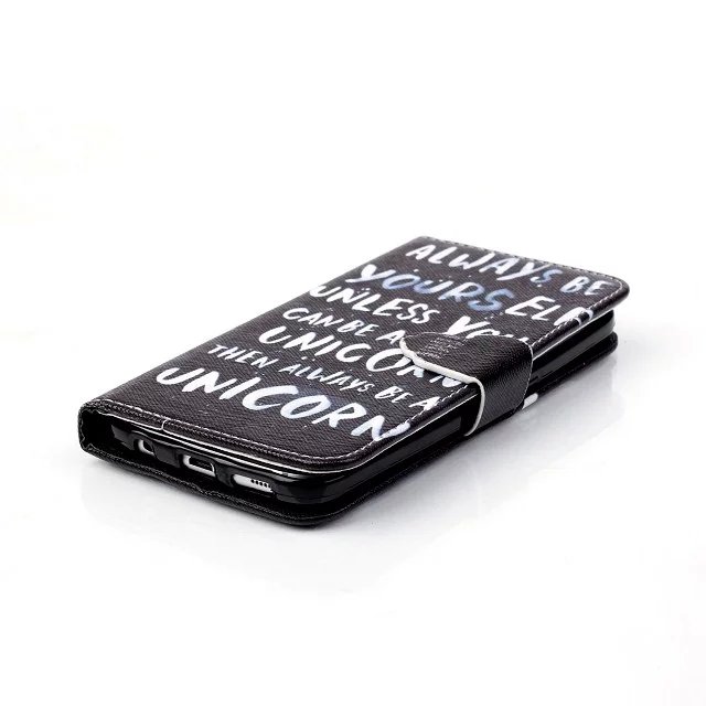 Galaxy S7 case wallet leather case printed