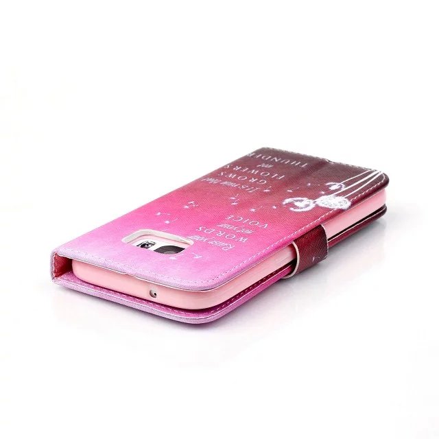 Galaxy S7 case wallet leather case printed