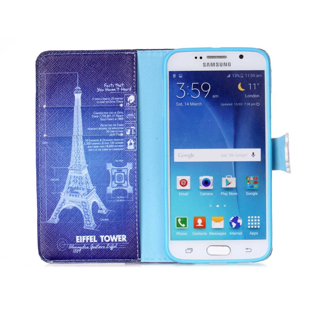 Galaxy S6 case wallet leather case printed