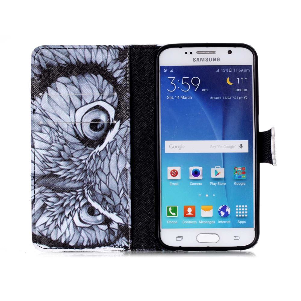 Galaxy S6 case wallet leather case printed