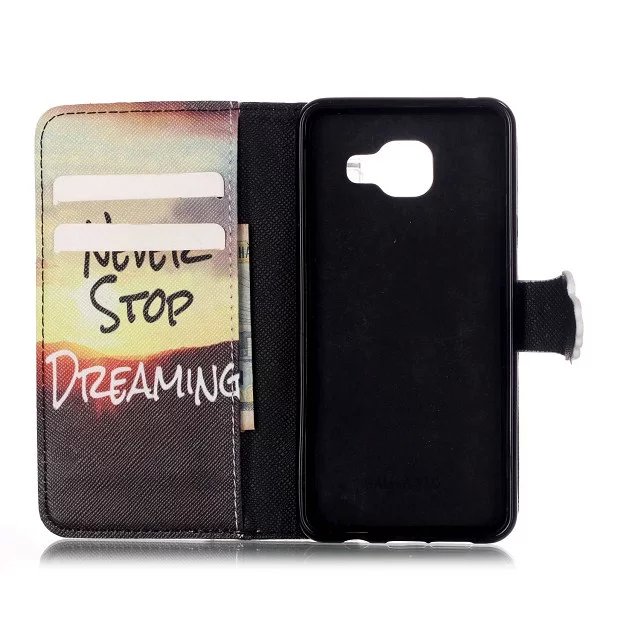 Galaxy A3 2016 case wallet leather case printed