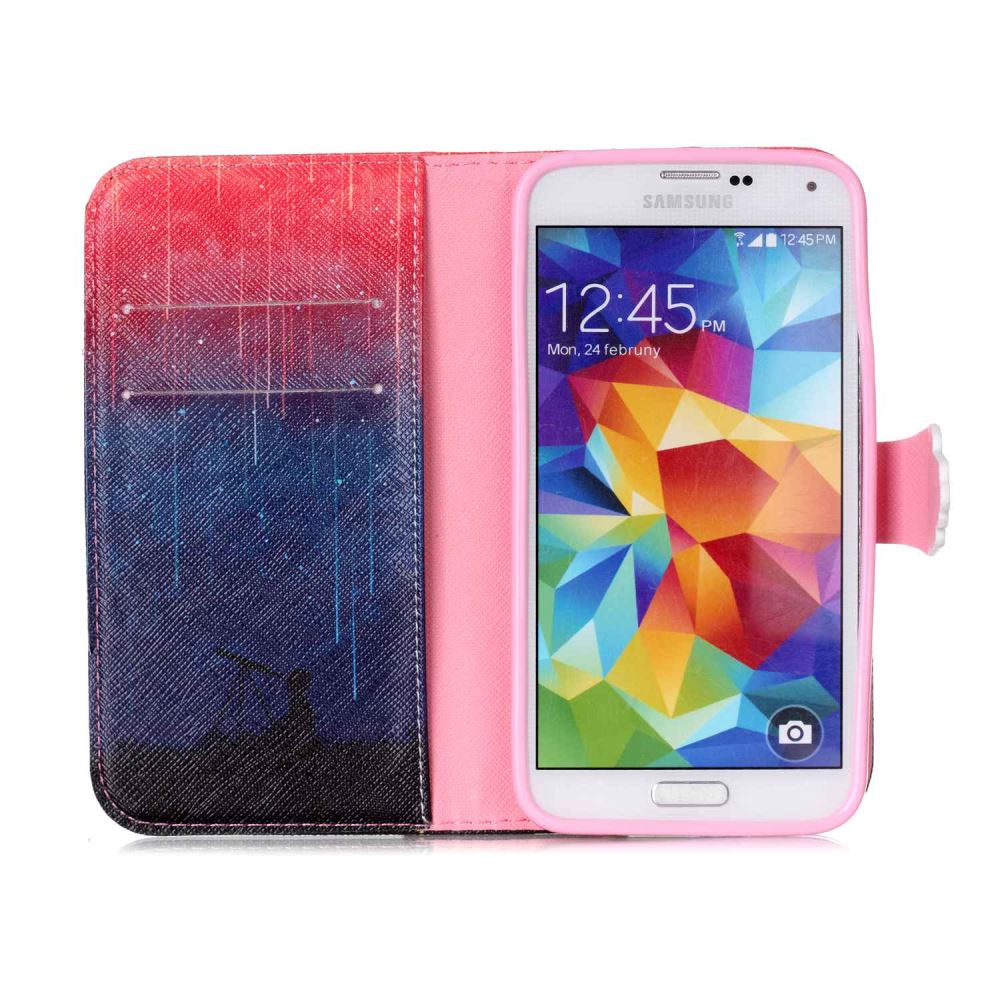 Galaxy S5 case wallet leather case printed