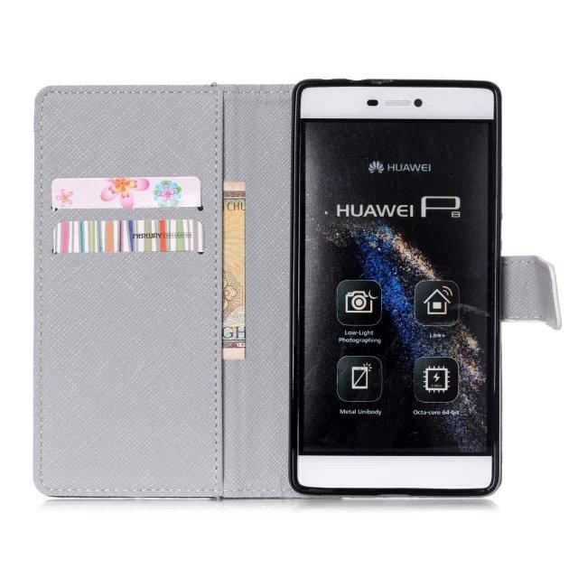 Huawei P8 case wallet leather case printed Huawei P8 case wallet leather case printed