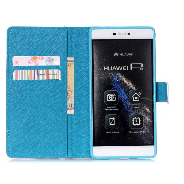Huawei P8 case wallet leather case printed