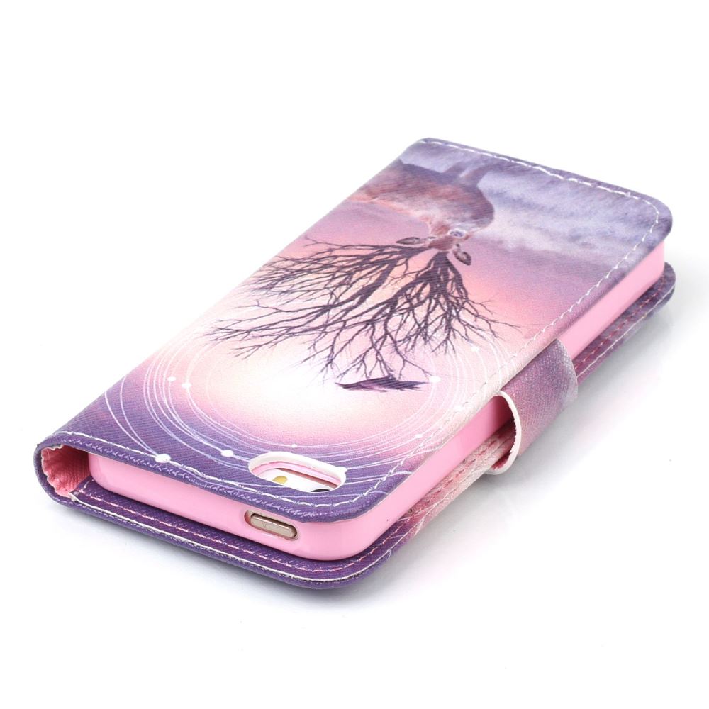 iPhone 5 5s SE case wallet leather case printed