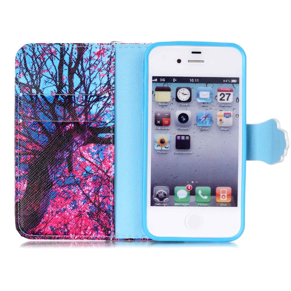 iPhone 4 4s case wallet leather case printed iPhone 4 4s case wallet leather case printed