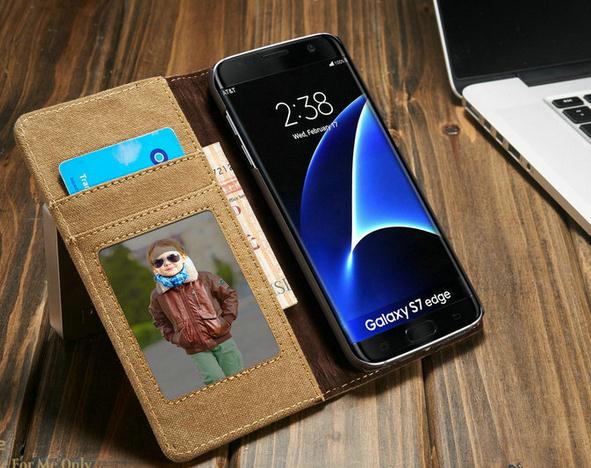 Galaxy S7 contrast denim folio wallet case magnetic closure Galaxy S7 contrast denim folio wallet case magnetic closure