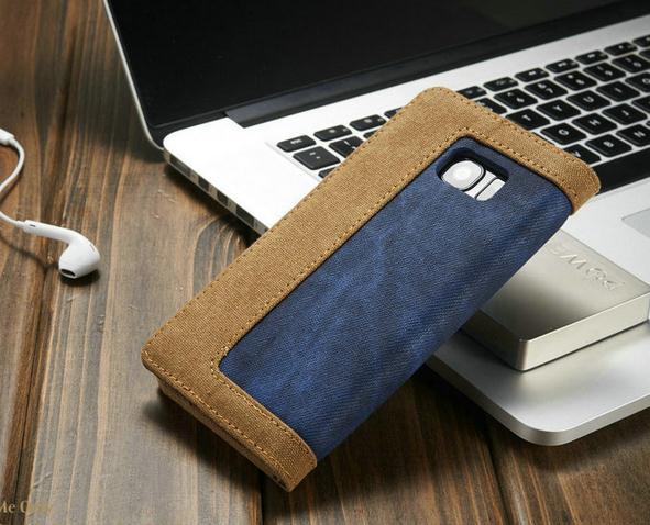 Galaxy S7 contrast denim folio wallet case magnetic closure Galaxy S7 contrast denim folio wallet case magnetic closure