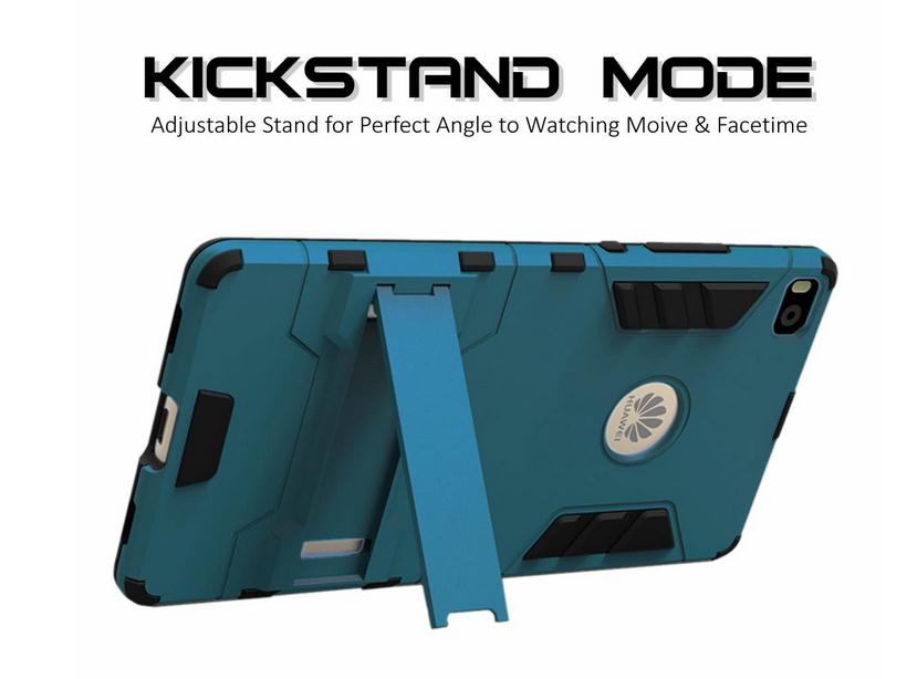 Huawei P8 Case Heavy Duty Hybrid Kickstand Cover