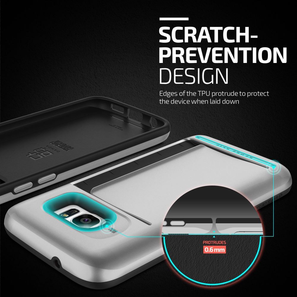 Galaxy S7 impact proof hybrid case card clip