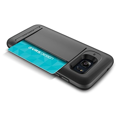 Galaxy S7 edge impact proof hybrid case card clip
