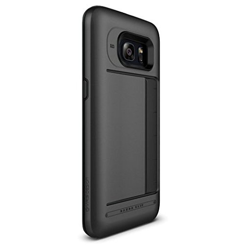 Galaxy S7 edge impact proof hybrid case card clip