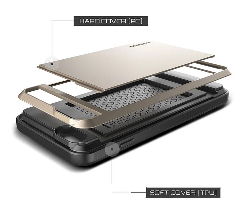 Huawei P8 impact proof hybrid case card holder