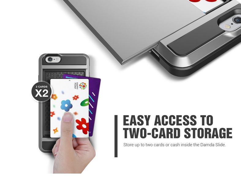 Huawei P8 impact proof hybrid case card holder