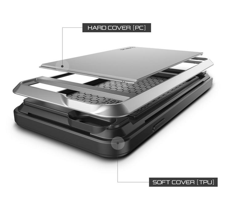 Huawei P8 impact proof hybrid case card holder