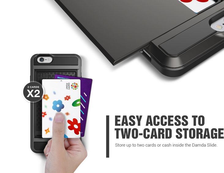 Huawei P8 impact proof hybrid case card holder
