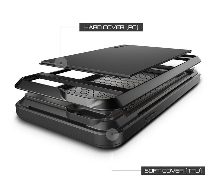 Huawei P8 impact proof hybrid case card holder