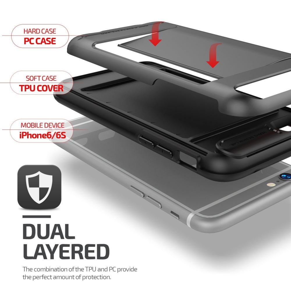 iPhone 6 6s impact proof hybrid case card clip iPhone 6 6s impact proof hybrid case card clip