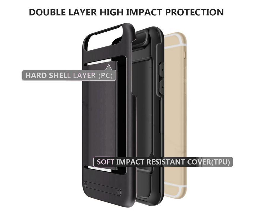 iPhone 5 5s SE impact proof hybrid case card clip iPhone 5 5s SE impact proof hybrid case card clip