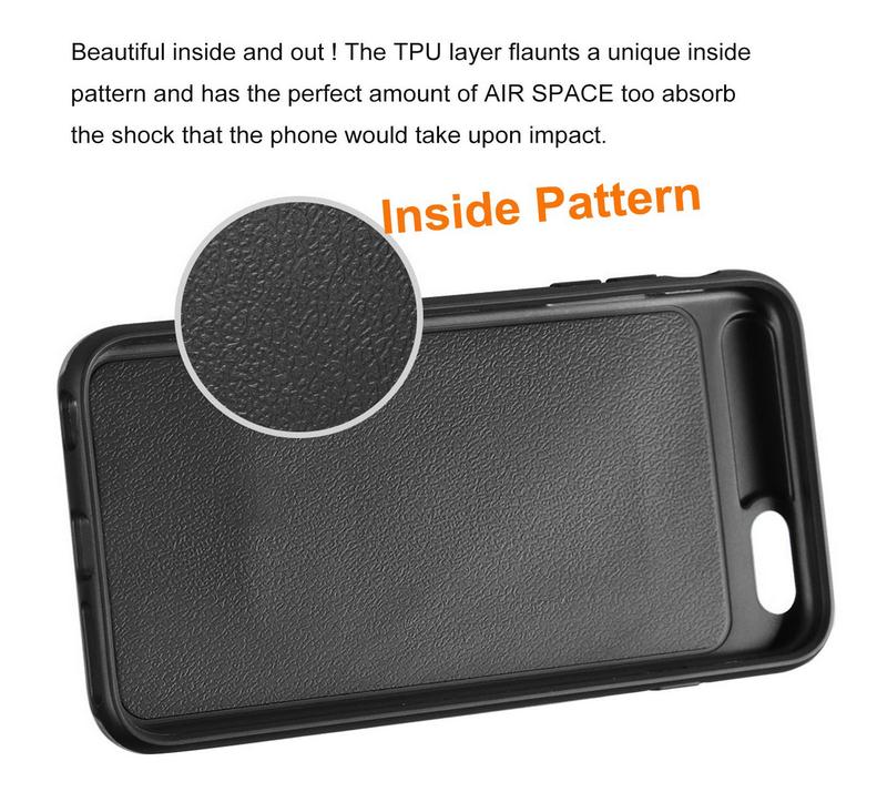 iPhone 5 5s SE impact proof hybrid case card clip