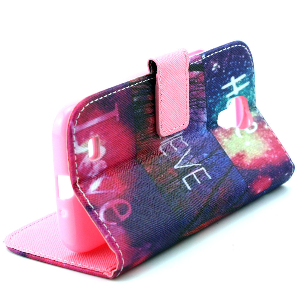 Galaxy S4 case wallet leather case printed