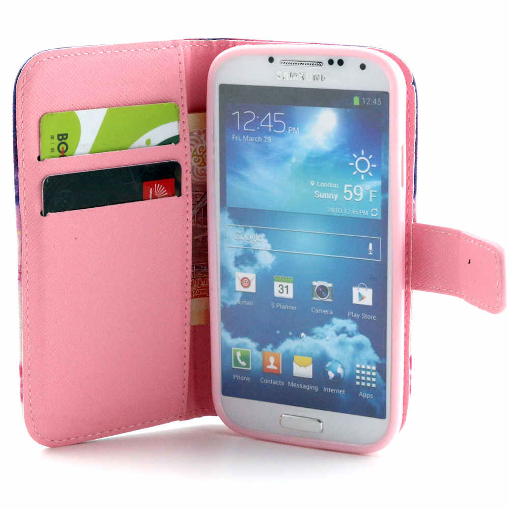 Galaxy S4 case wallet leather case printed