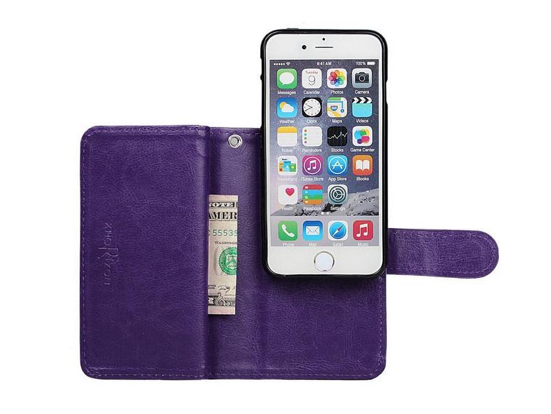 Iphone 6 6s plus detachable wallet leather case