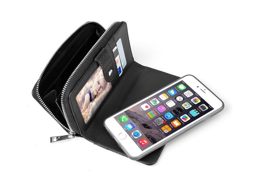 iPhone 5 5s SE coin wallet case detachable full wallet leather case