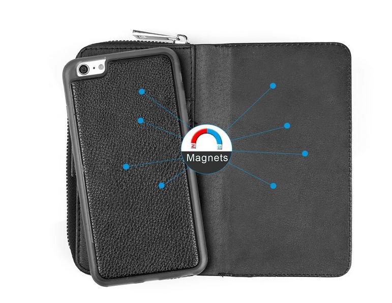 iPhone 5 5s SE coin wallet case detachable full wallet leather case