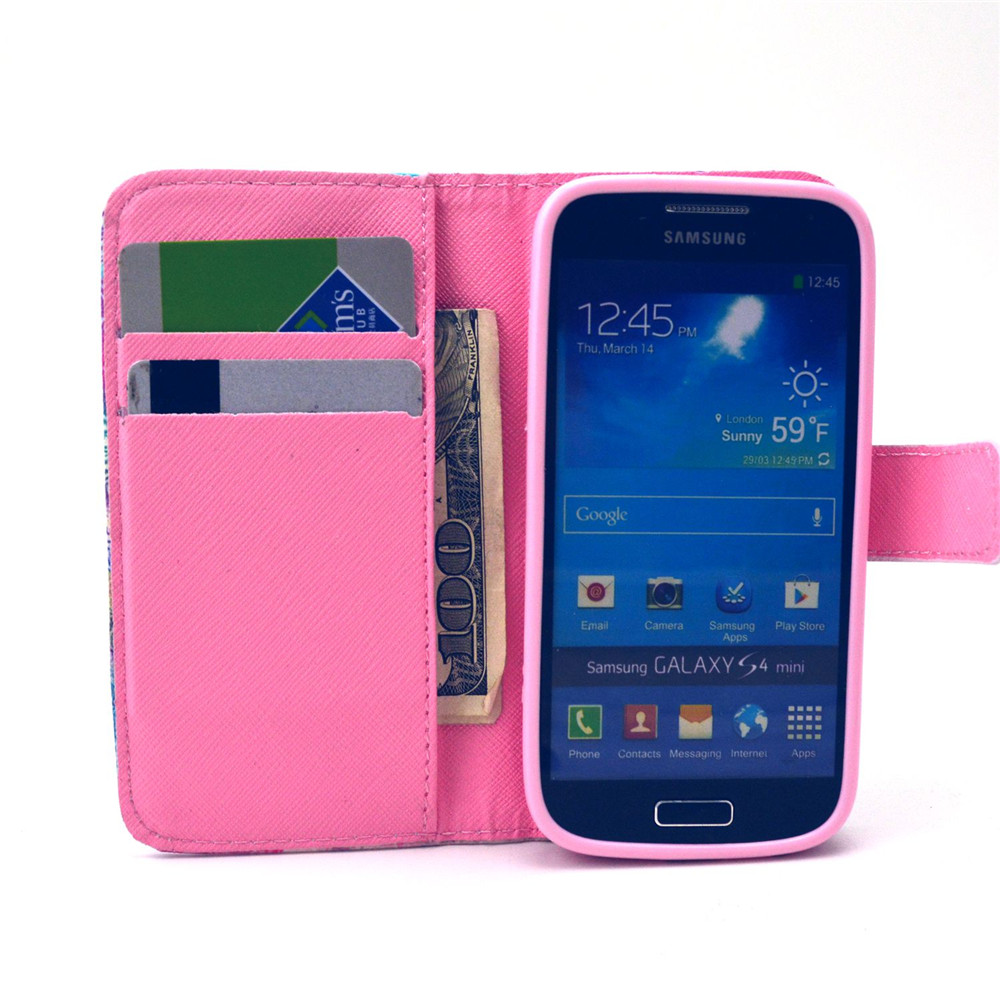 Galaxy S4 Mini case wallet leather case printed