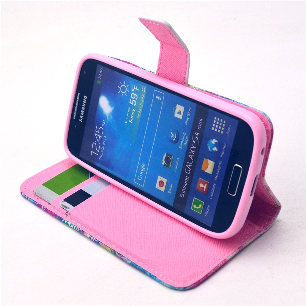 Galaxy S4 Mini case wallet leather case printed