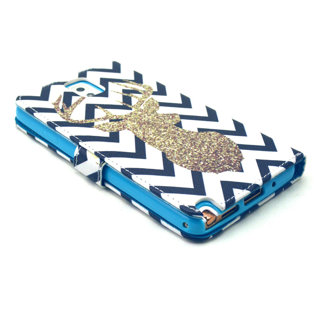 Galaxy NOTE 3 case wallet leather case printed