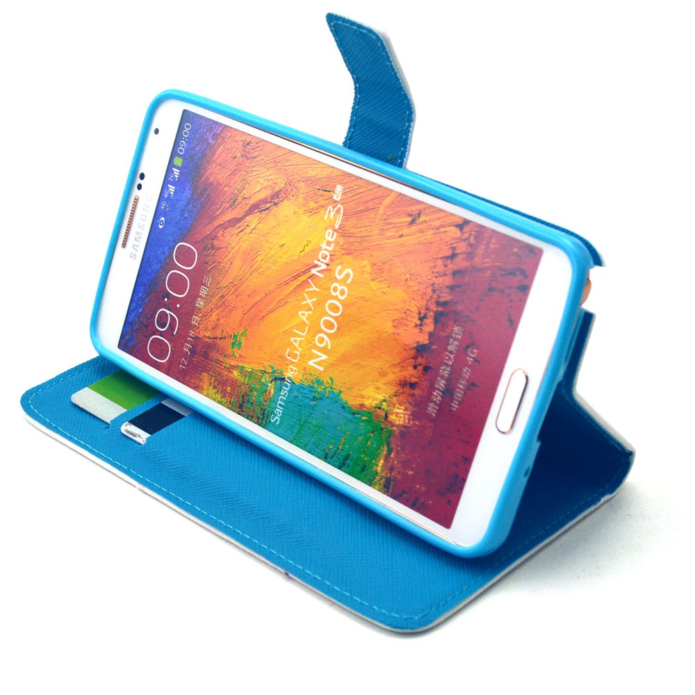 Galaxy NOTE 3 case wallet leather case printed