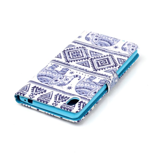 Sony M4 Aqua case wallet leather case printed