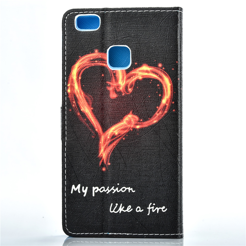 Huawei P9 lite case wallet leather case printed