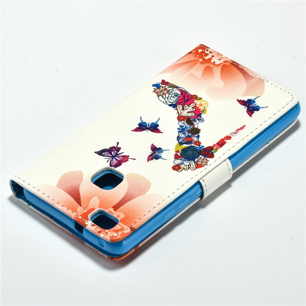 Huawei P9 lite case wallet leather case printed