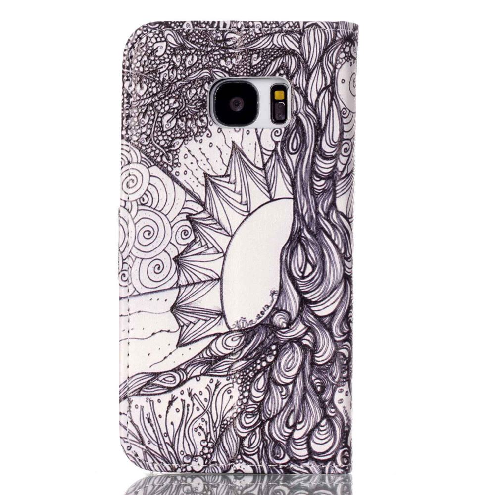 Galaxy S7 case wallet leather case printed