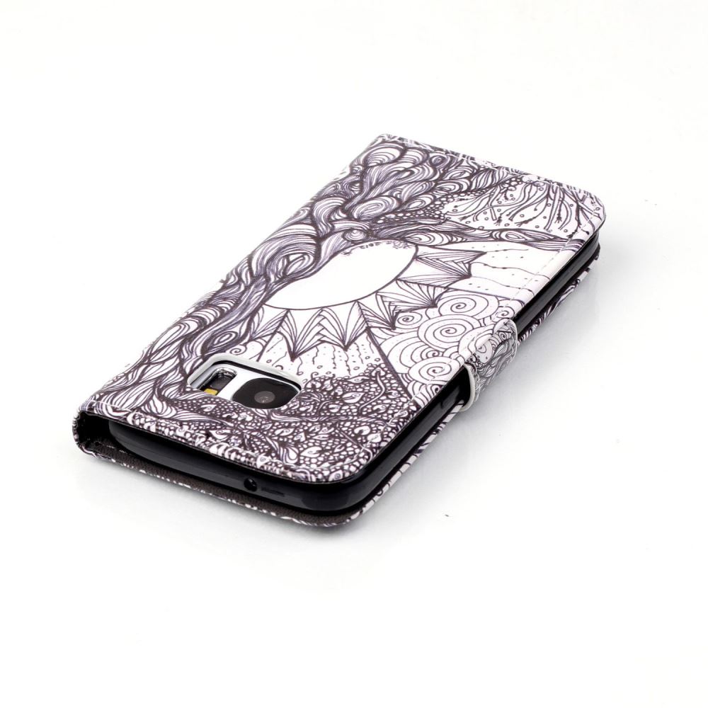 Galaxy S7 case wallet leather case printed