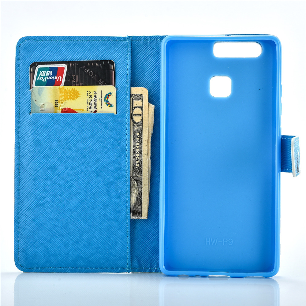 Huawei P9 case wallet leather case printed