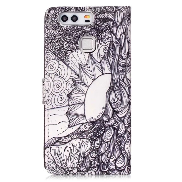 Huawei P9 case wallet leather case printed