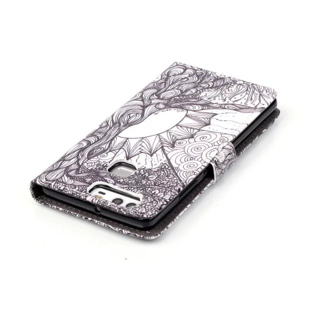 Huawei P9 case wallet leather case printed