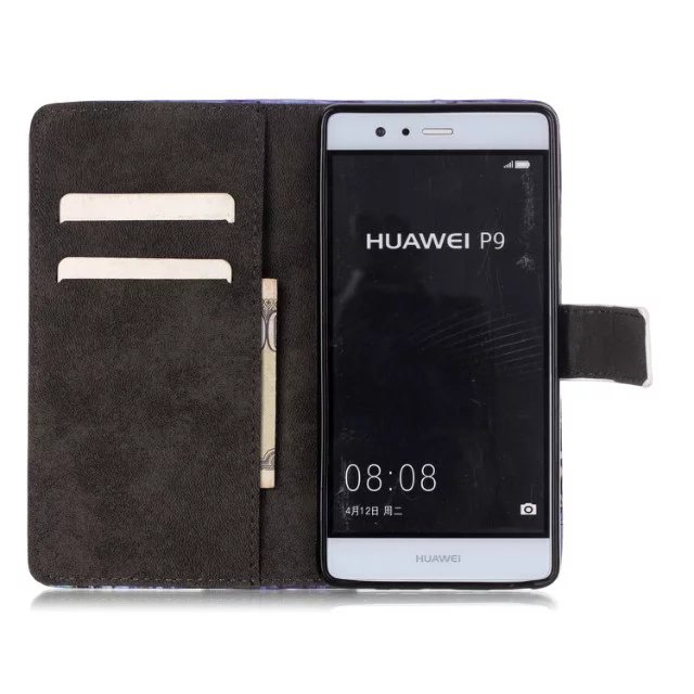 Huawei P9 case wallet leather case printed
