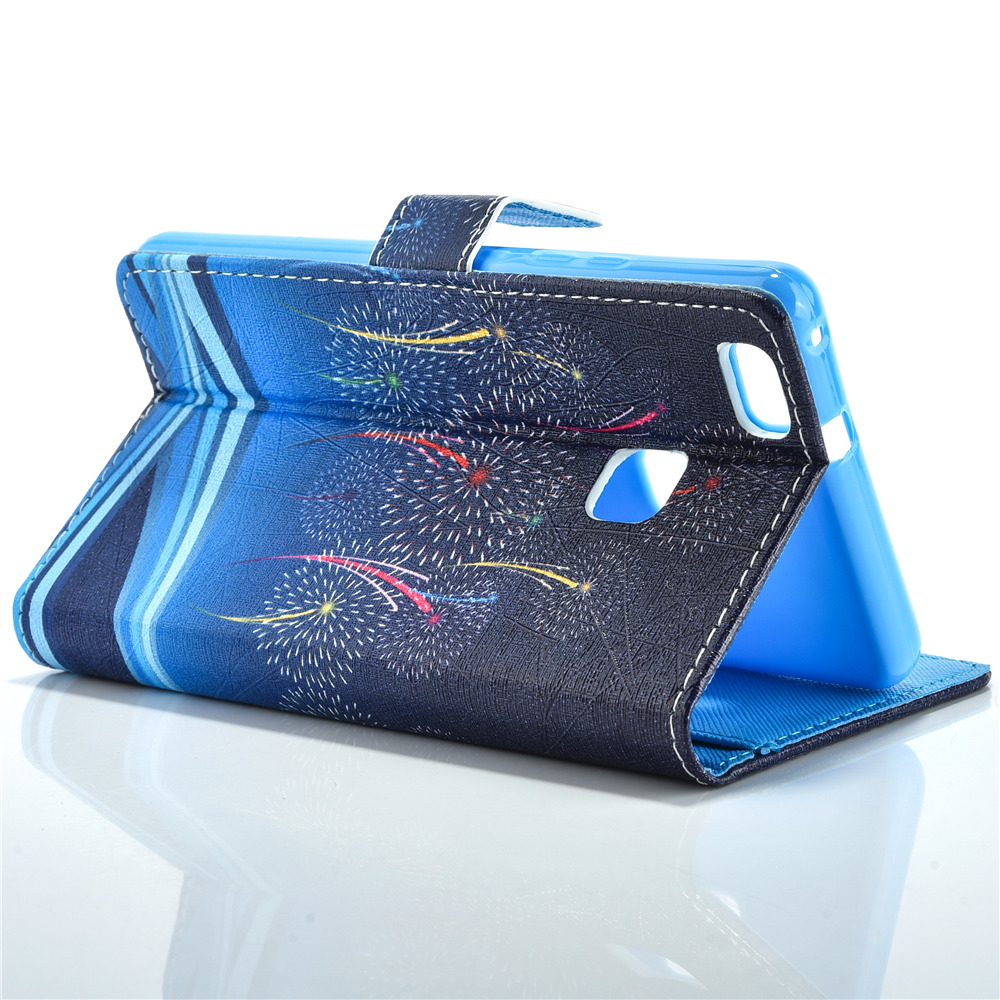 Huawei P9 lite case wallet leather case printed