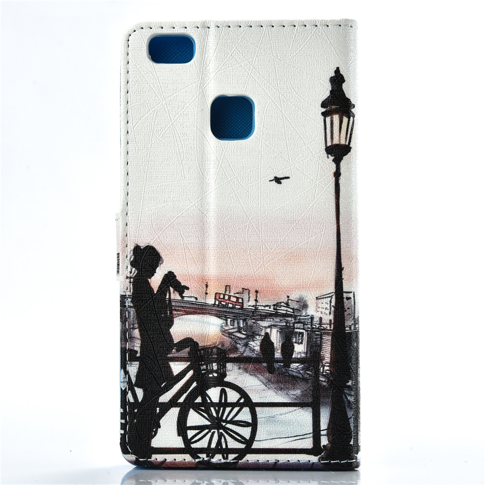 Huawei P9 lite case wallet leather case printed