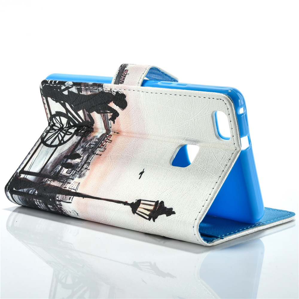 Huawei P9 lite case wallet leather case printed